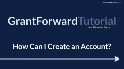GrantForward How to create an Account cover